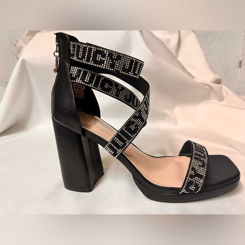 Juicy Couture Sparkly Platform Heels, size 9 - Picture 3 of 8